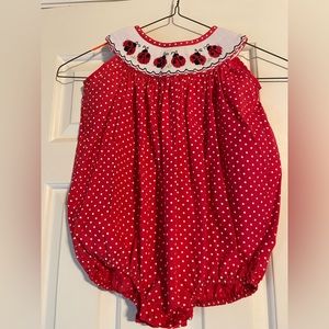 Smocked ladybug bubble